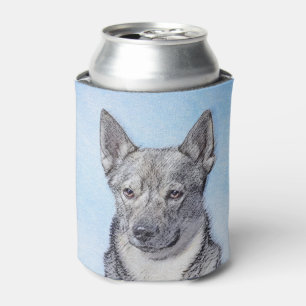 Swedish Vallhund Painting - Cute Original Dog Art Can Cooler