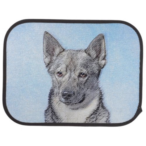 Swedish Vallhund Painting _ Cute Original Dog Art Car Floor Mat