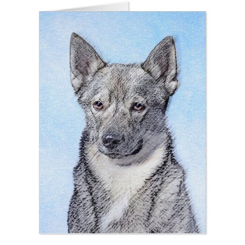 Swedish Vallhund Painting _ Cute Original Dog Art Card