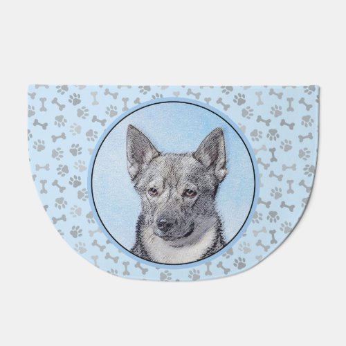 Swedish Vallhund Painting _ Cute Original Dog Art Doormat