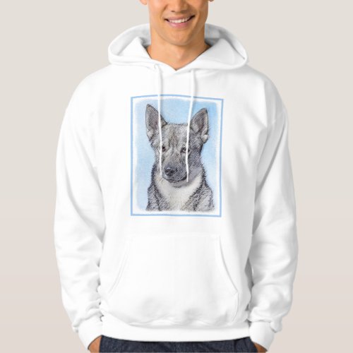 Swedish Vallhund Painting _ Cute Original Dog Art Hoodie