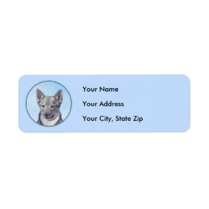 Swedish Vallhund Painting - Cute Original Dog Art Label