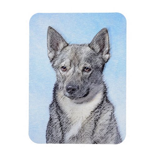 Swedish Vallhund Painting _ Cute Original Dog Art Magnet