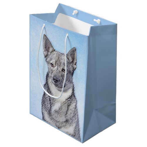 Swedish Vallhund Painting _ Cute Original Dog Art Medium Gift Bag