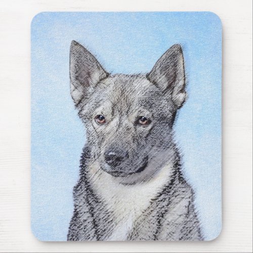 Swedish Vallhund Painting _ Cute Original Dog Art Mouse Pad