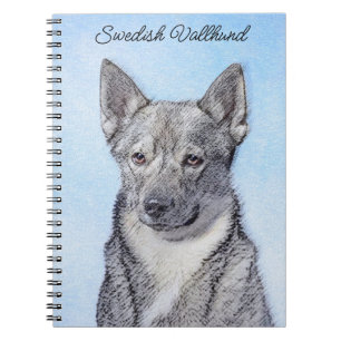 Swedish Vallhund Painting - Cute Original Dog Art Notebook