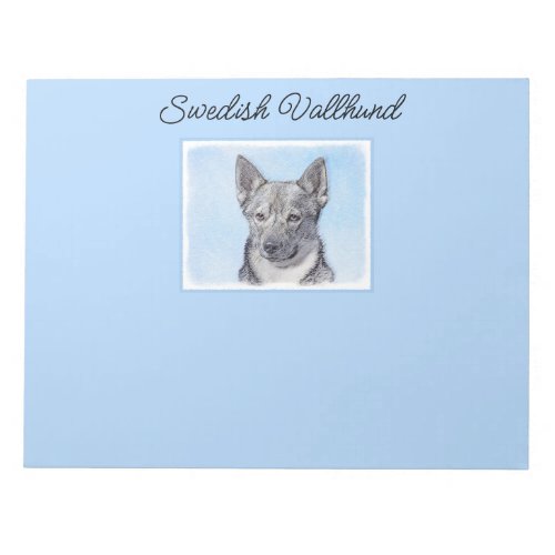 Swedish Vallhund Painting _ Cute Original Dog Art  Notepad