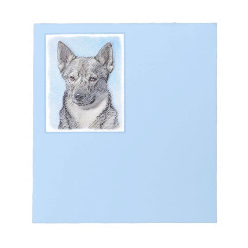 Swedish Vallhund Painting _ Cute Original Dog Art Notepad