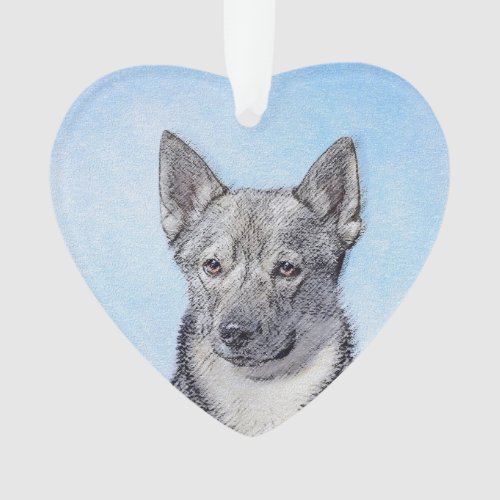 Swedish Vallhund Painting _ Cute Original Dog Art Ornament