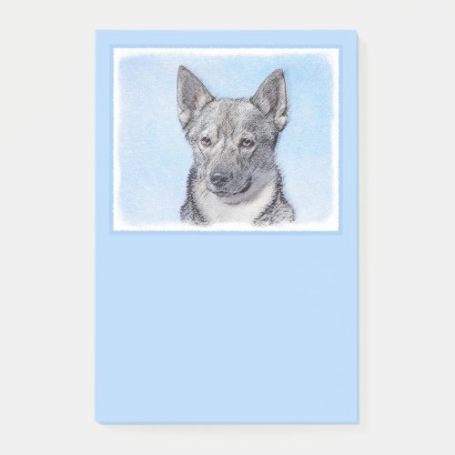 Swedish Vallhund Painting _ Cute Original Dog Art Post_it Notes