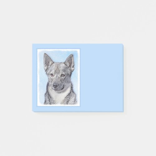 Swedish Vallhund Painting _ Cute Original Dog Art Post_it Notes