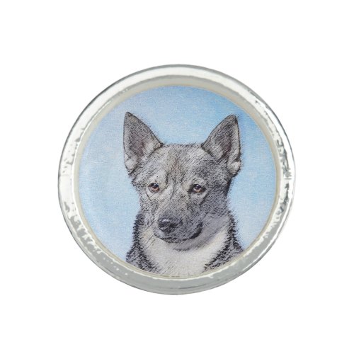 Swedish Vallhund Painting _ Cute Original Dog Art Ring