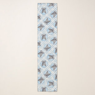 Swedish Vallhund Painting Cute Original Dog Art Scarf