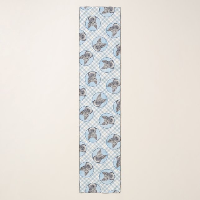 Swedish Vallhund Painting Cute Original Dog Art Scarf (Front)