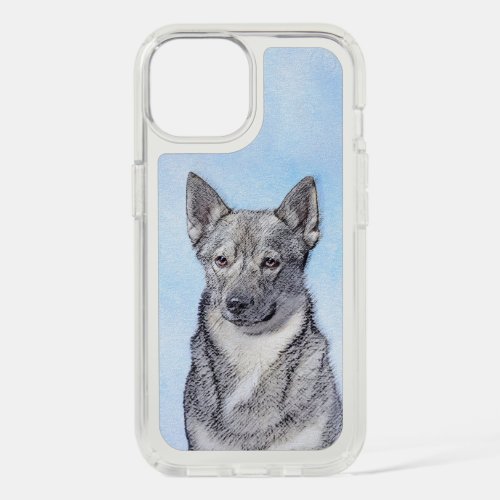 Swedish Vallhund Painting _ Cute Original Dog Art iPhone 15 Case