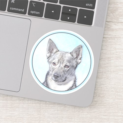 Swedish Vallhund Painting _ Cute Original Dog Art Sticker