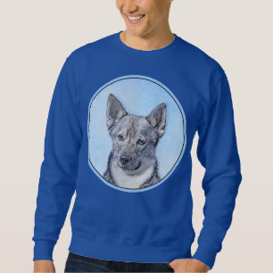 Swedish Vallhund Painting - Cute Original Dog Art Sweatshirt