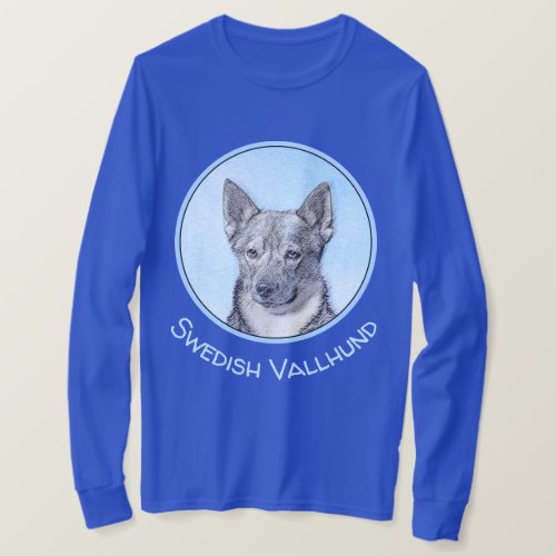 Swedish Vallhund Painting _ Cute Original Dog Art T_Shirt