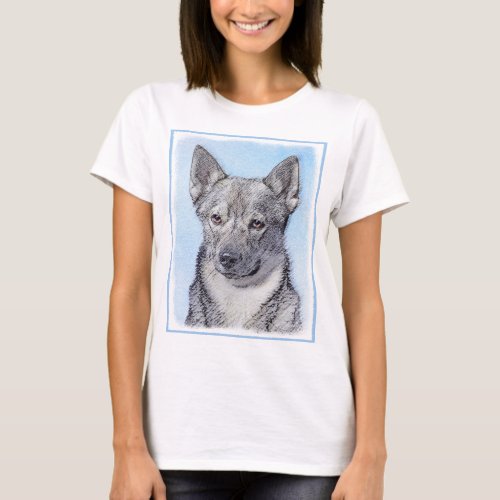 Swedish Vallhund Painting _ Cute Original Dog Art T_Shirt