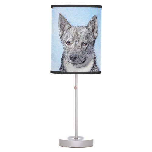 Swedish Vallhund Painting _ Cute Original Dog Art Table Lamp