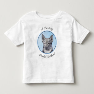 Swedish Vallhund Painting - Cute Original Dog Art Toddler T-shirt