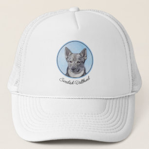 Swedish Vallhund Painting - Cute Original Dog Art Trucker Hat