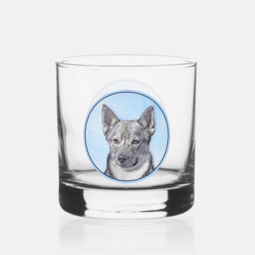 Swedish Vallhund Painting _ Cute Original Dog Art Whiskey Glass