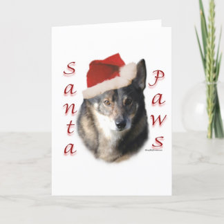 Swedish Vallhund Santa Paws Holiday Card