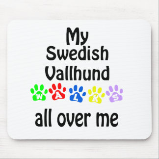 Swedish Vallhund Walks Design Mouse Pad