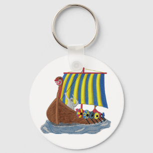 Swedish Viking Ship Keychain