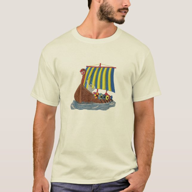 Swedish Viking Ship Scandinavian Sailing Vessel T-Shirt (Front)