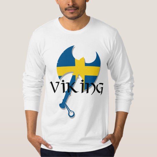 Swedish Viking Sweden flag Axe T-Shirt