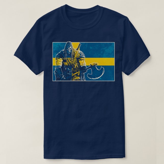 Swedish Viking Warrior 1 T-Shirt (Design Front)