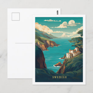 Swedish Vintage Famous Travel Place Postcard