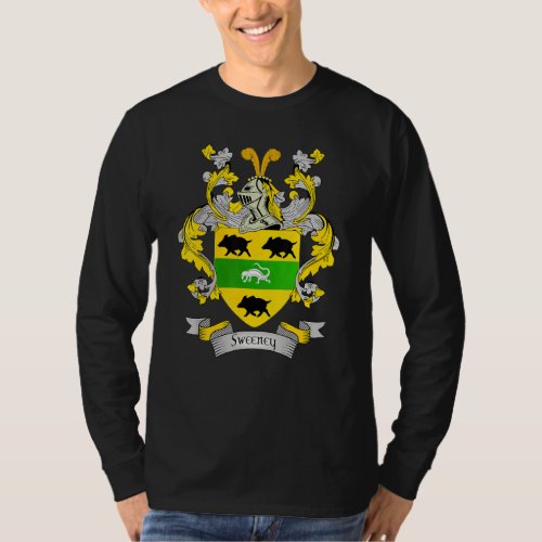Sweeney Coat Of Arms Sweeney Surname Family Crest T_Shirt