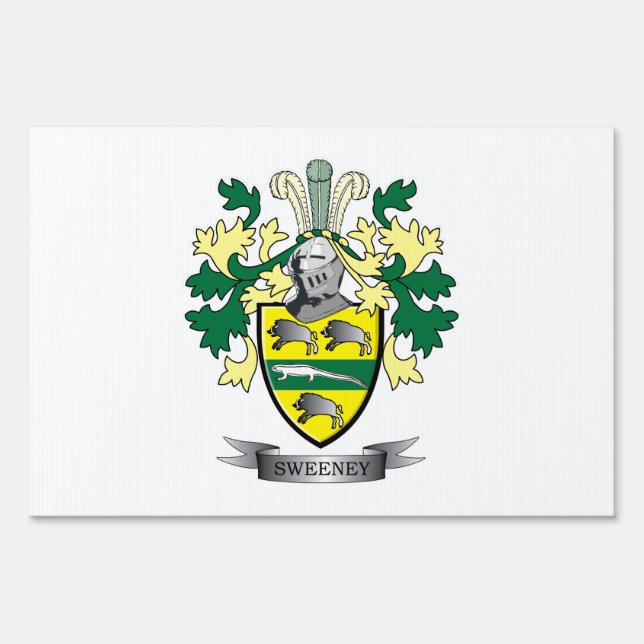 Sweeney Coat of Arms Yard Sign (Front)