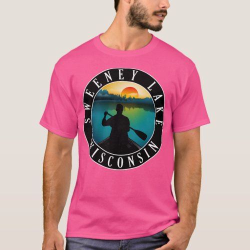 Sweeney Lake Wisconsin Canoeing T_Shirt