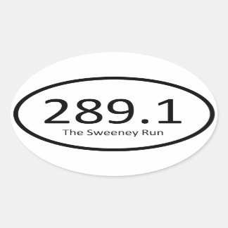 Sweeney Run - 289.1 Oval Sticker