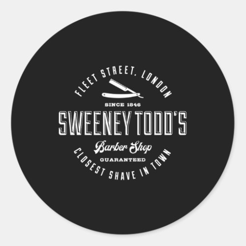 Sweeney ToddS Barber Shop Classic Round Sticker