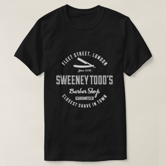 Sweeney Todds Barber Shop  T-Shirt (Design Front)