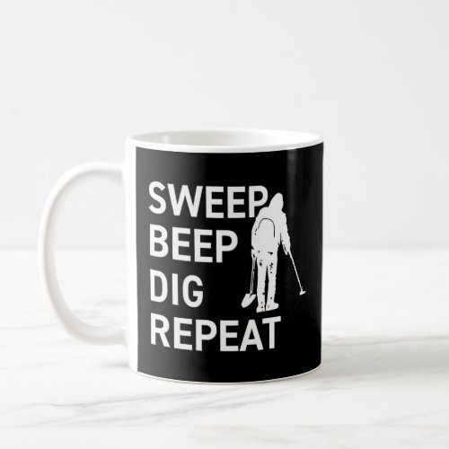 Sweep _Beep_Dig_Repeat Relic Hunter_Treasure Hunte Coffee Mug