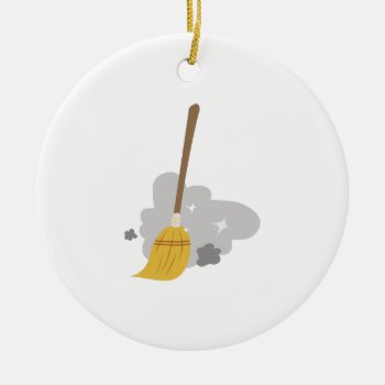 Sweep Broom Ceramic Ornament by Windmilldesigns at Zazzle