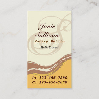 Sweep Business Card/ Cream Card