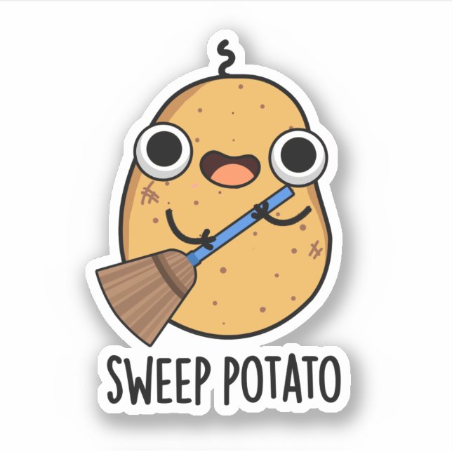 Sweep Potato Funny Sweet Potato Pun  Sticker (Front)