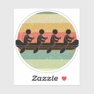 Sweep Rowing Crew at Sunset Sticker