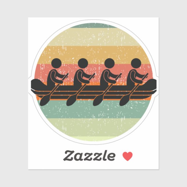 Sweep Rowing Crew at Sunset Sticker (Sheet)
