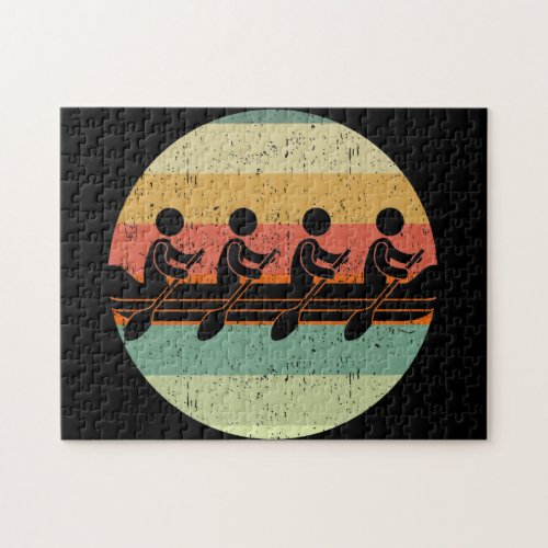 Sweep Rowing Crew Sunset University 4 Person Team Jigsaw Puzzle