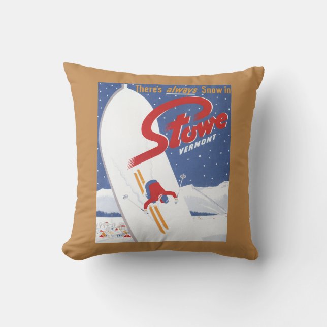 Sweeping S - There's Always Snow Promo Poster Throw Pillow (Front)