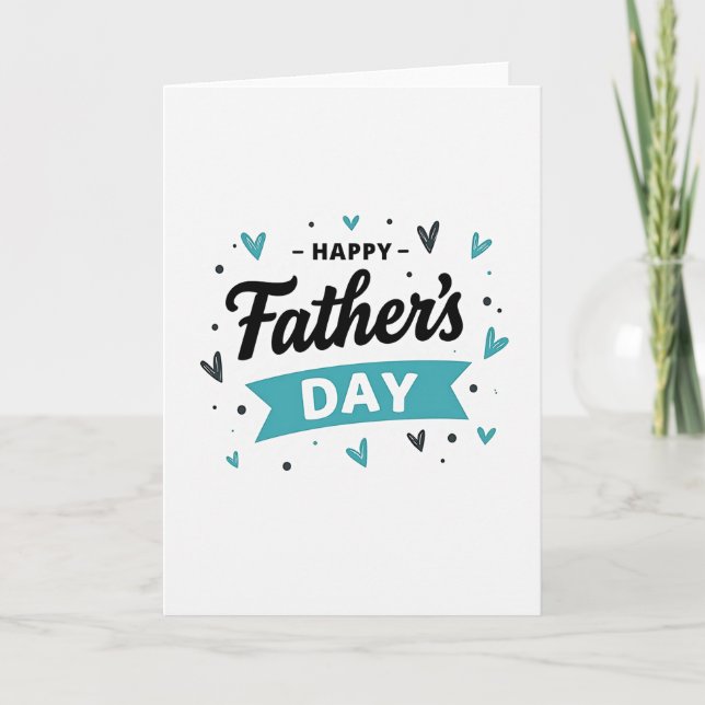 Sweeping Script Fathers Day Card (Front)