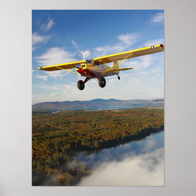 Sweeps Husky Over Maine Lake Poster (Front)